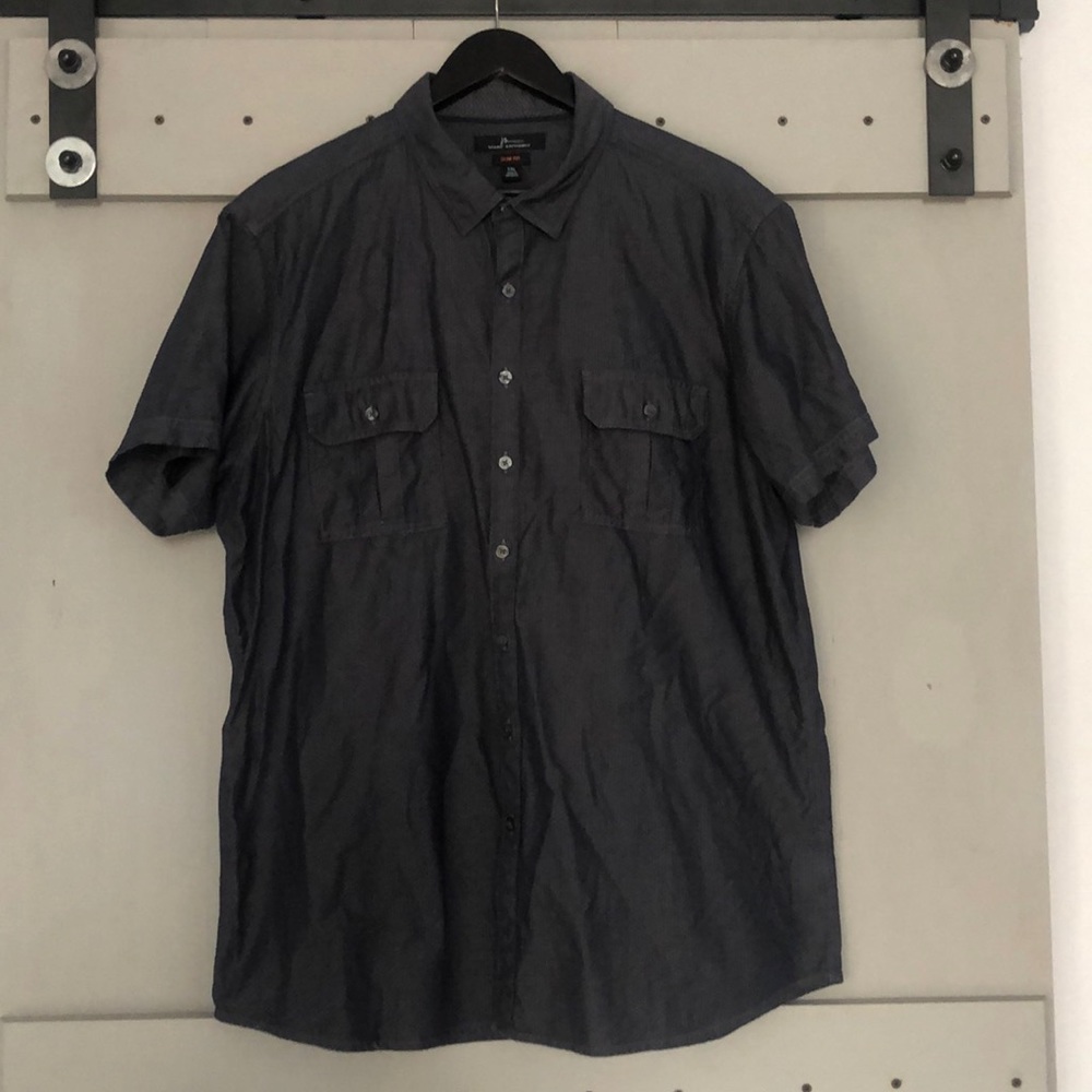 Marc Anthony Slim Fit Short Sleeve Button Down XXL